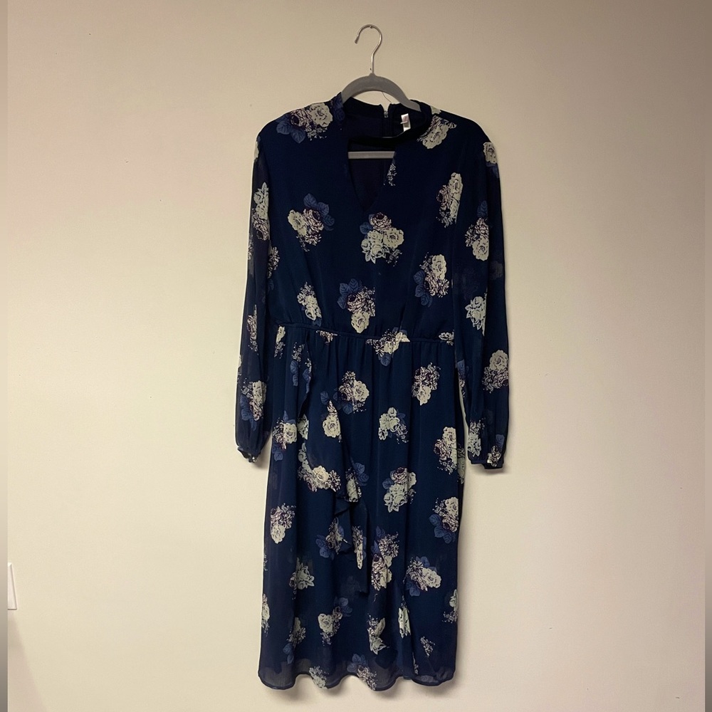 Navy floral dress
